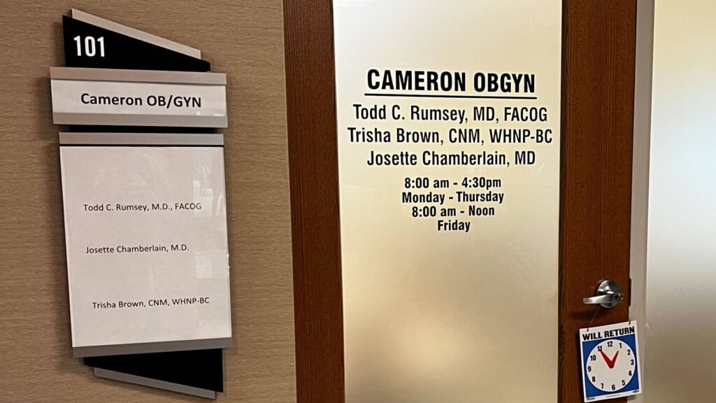 OBGYN-Angola office door