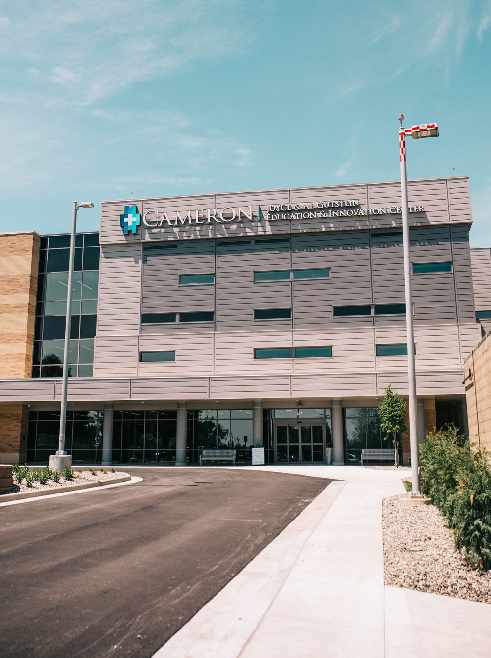 Exterior of Cameron's Joyce and Al Gutstein Education and Innovation Center